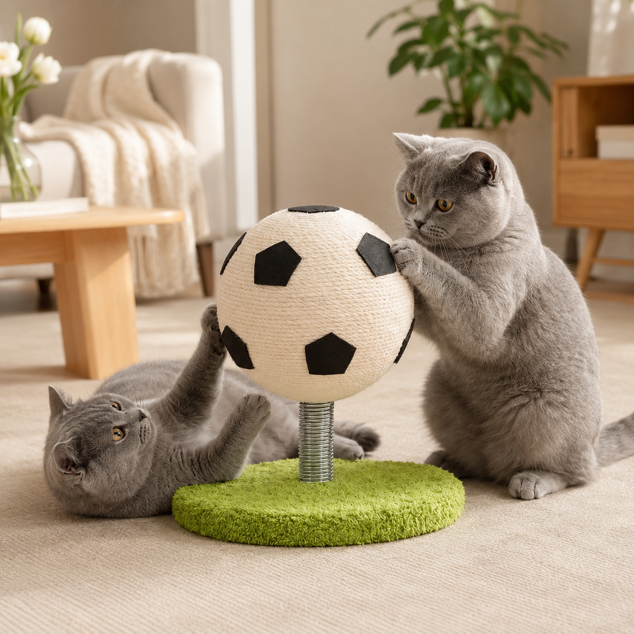 Soccer Cat Scratcher Ball