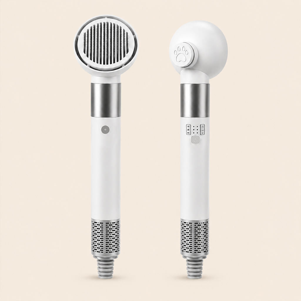 Ultra-Quiet 2-in-1 Pet Hair Dryer with Grooming Brush