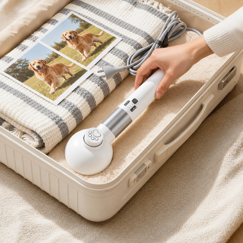 Ultra-Quiet 2-in-1 Pet Hair Dryer with Grooming Brush